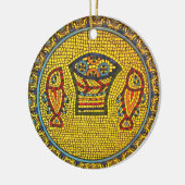 Armeens Ornament van keramische vis en wijn (Links)