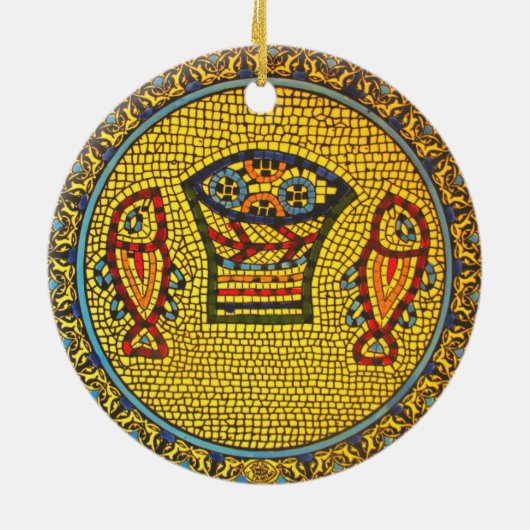 Armeens Ornament van keramische vis en wijn (Achterkant)