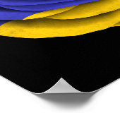 Armeens Roos vlag op zwart Poster (Hoek)