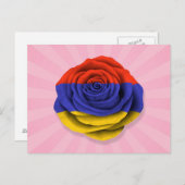 Armeens Roos vlag roze Briefkaart (Voorkant / Achterkant)