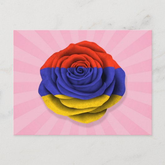 Armeens Roos vlag roze Briefkaart (Voorkant)