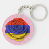 Armeens Roos vlag roze Sleutelhanger (Achterkant)