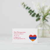 Armeens Visitekaartje | 3,5 x 2,0 inch, 100 stuks (Staand voorkant)