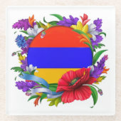 Armeens vlagglas Onderzetter (Voorkant)