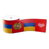 Armeens vlaglint, embleem, hart, Armenië Grosgrain Lint (Spoel)