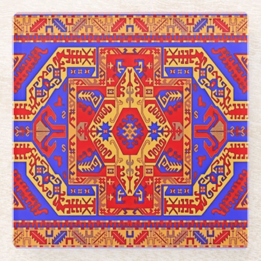 Armeens Volkskunst Glas Onderzetter Glazen Onderzetter (Voorkant)