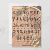 Armeense alfabet uitnodiging (Voorkant)