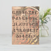 Armeense alfabet uitnodiging (Staand voorkant)