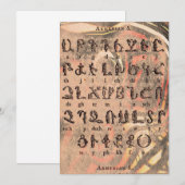 Armeense alfabet uitnodiging (Voorkant / Achterkant)