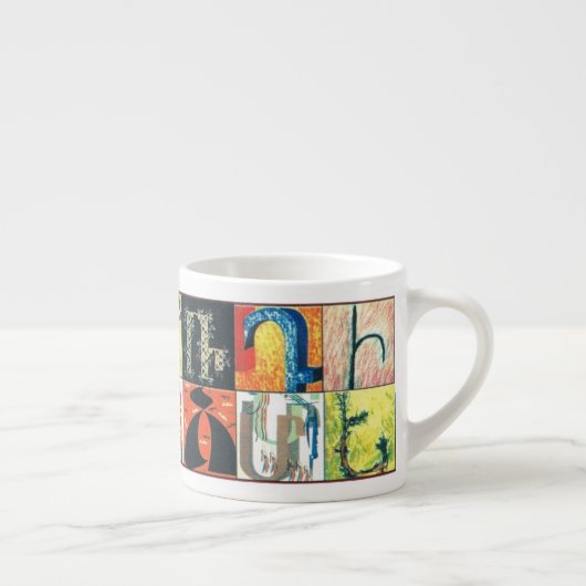 Armeense Alphabet Espresso Cup Kop (Rechts)