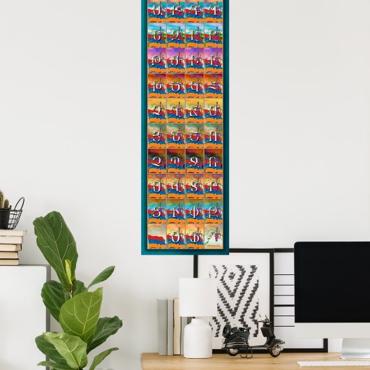 Armeense Alphabet Seasons Poster (Thuiskantoor)