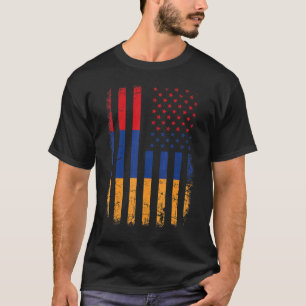 Armeense Amerikaanse vlag Armenië Amerika Pride He T-shirt