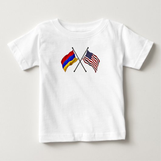 Armeense Amerikaanse vlaggen T-Shirt (Voorkant)