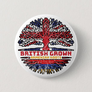 Armeense Armenië UK - Britse boom Ronde Button 5,7 Cm