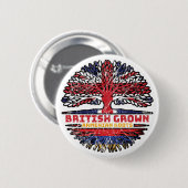 Armeense Armenië UK - Britse boom Ronde Button 5,7 Cm (Voorkant /achterkant)