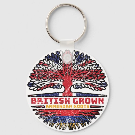 Armeense Armenië UK - Britse boom Sleutelhanger (Voorkant)