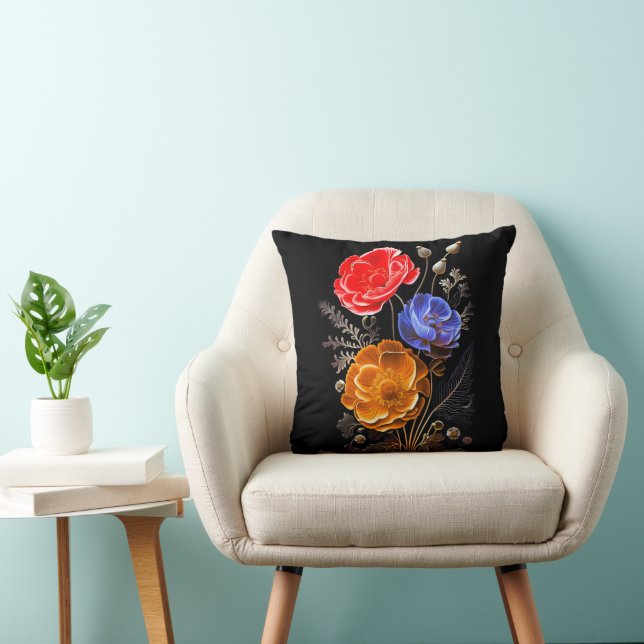 Armeense Bloemen Worp Kussen (Stoel)