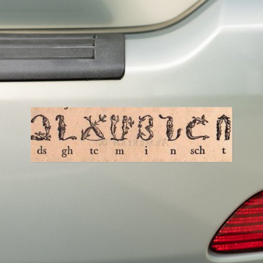 Armeense Bumpersticker Alphabet (Op auto)