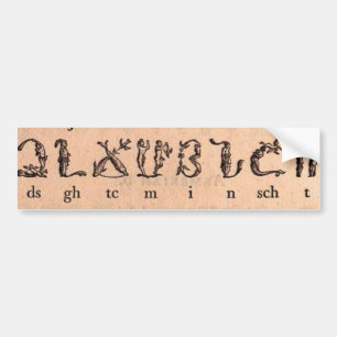 Armeense Bumpersticker Alphabet