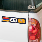 Armeense Bumpersticker van de vlaggenkaartcode (Op Truck)