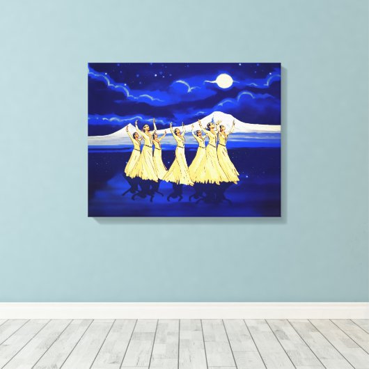 Armeense dansersdraden — versleten canvas afdrukke (Insitu (Houten vloer))