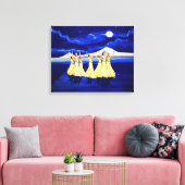 Armeense dansersdraden — versleten canvas afdrukke afdruk (Insitu (Woonkamer))