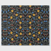 Armeense driekleur bloemen inpakpapier (Vlak)