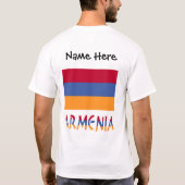 Armeense en Armeense vlag Gepersonaliseerde Mannen T-shirt (Achterkant)