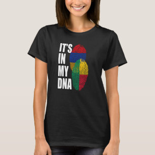 Armeense en Beninese Mix DNA Vlag Erfgoed T-shirt