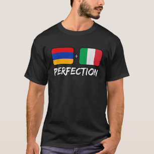 Armeense en Italiaanse perfectie mengen DNA-vlag H T-shirt