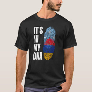 Armeense en Micronesische Mix DNA-erfgoedvlag T-shirt