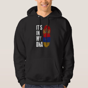 Armeense en Montenegrijnse Mix DNA-erfgoedvlag Hoodie