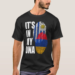 Armeense en Uruguayaanse Mix Dna-vlagwerelderfgoed T-shirt