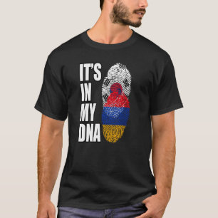 Armeense en Zuid-Koreaanse Mix DNA Erfgoed Vlag T-shirt