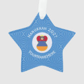 Armeense Engel Hanukkah Vlag Gepersonaliseerde Tek Ornament (achterkant)