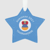 Armeense Engel Hanukkah Vlag Gepersonaliseerde Tek Ornament (voorkant)