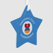 Armeense Engel Hanukkah Vlag Gepersonaliseerde Tek Ornament (voorkant)