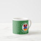 Armeense engel kerst vlag gepersonaliseerd espresso kop (Voorkant rechts)