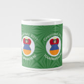 Armeense engel kerst vlag gepersonaliseerd grote koffiekop (Voorkant rechts)
