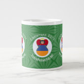 Armeense engel kerst vlag gepersonaliseerd grote koffiekop (Voorkant)