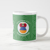 Armeense engel kerst vlag gepersonaliseerd grote koffiekop (Rechts)