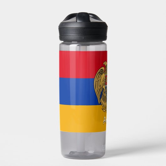 Armeense fles, patriottische Armeense vlag Waterfles (Voorkant)