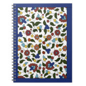 Armeense Floral Print - Navy Blue & White Notitieboek (Voorkant)