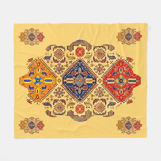 Armeense Folk Art Fleece Blanket (Voorkant (Horizontaal))