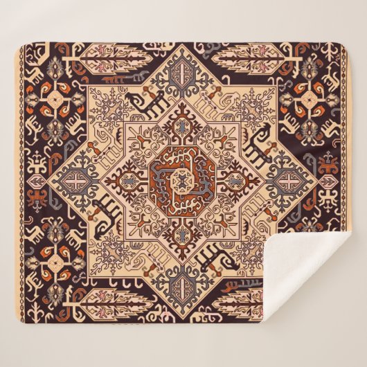 Armeense folkkunst Sherpa Blanket Sherpa Deken (Voorkant (horizontaal))