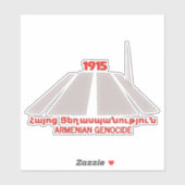 Armeense genocide 1915 op maat gesneden vinyl Stic Sticker (Vel)