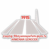 Armeense genocide 1915 op maat gesneden vinyl Stic Sticker (Voorkant)