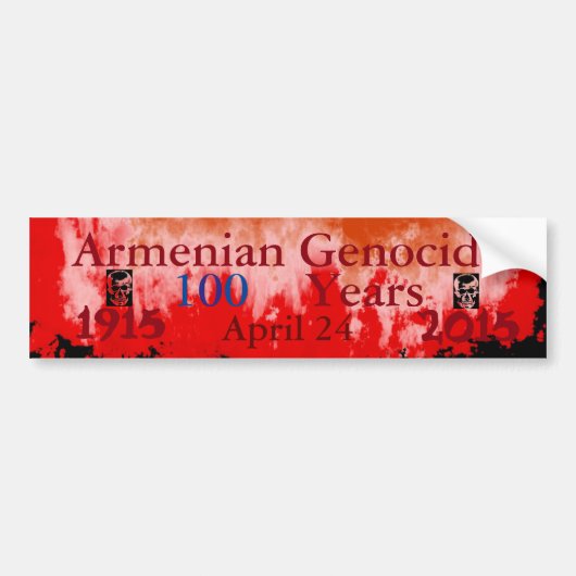 Armeense genocide Bumpersticker (Voorkant)