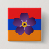 Armeense genocide Centennial Emblem & Flag Button (Voorkant)