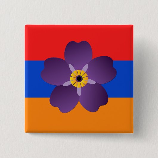 Armeense genocide Centennial Emblem & Flag Button (Voorkant)